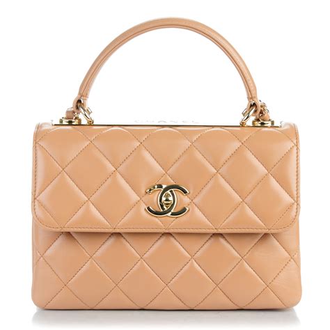 chanel trendy cc flap bag beige|Chanel flap bag agneau.